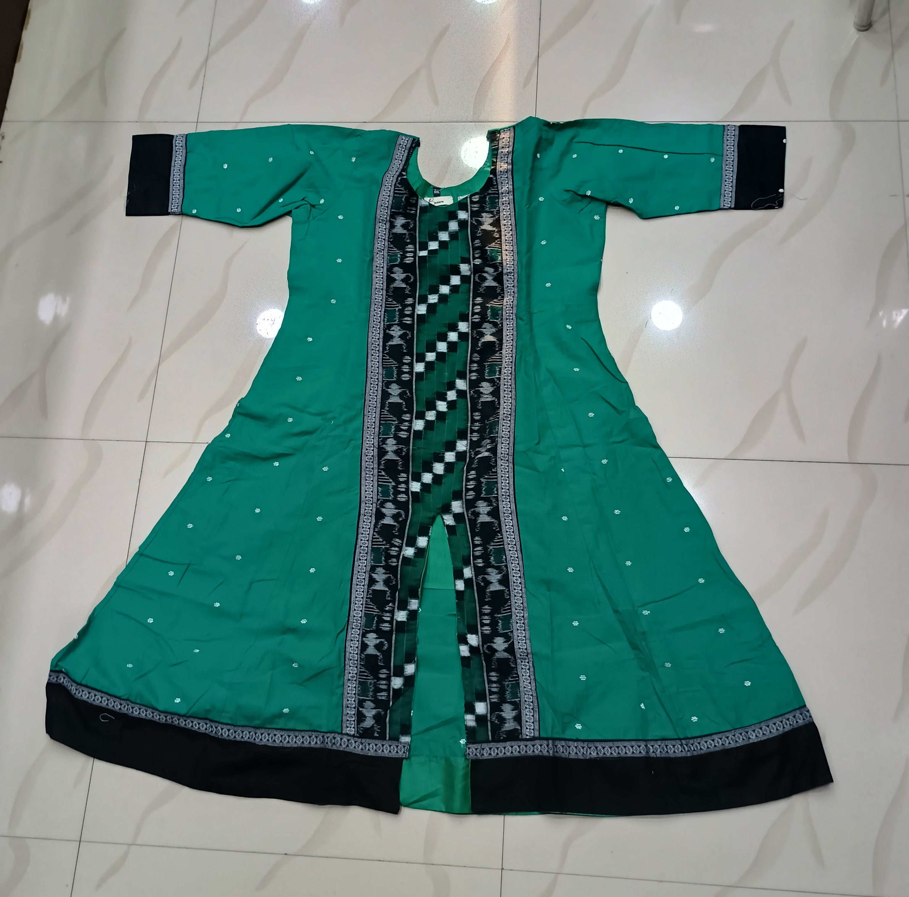 Bottle Green Multicolor Pasapali Designer A-Line Anarkali