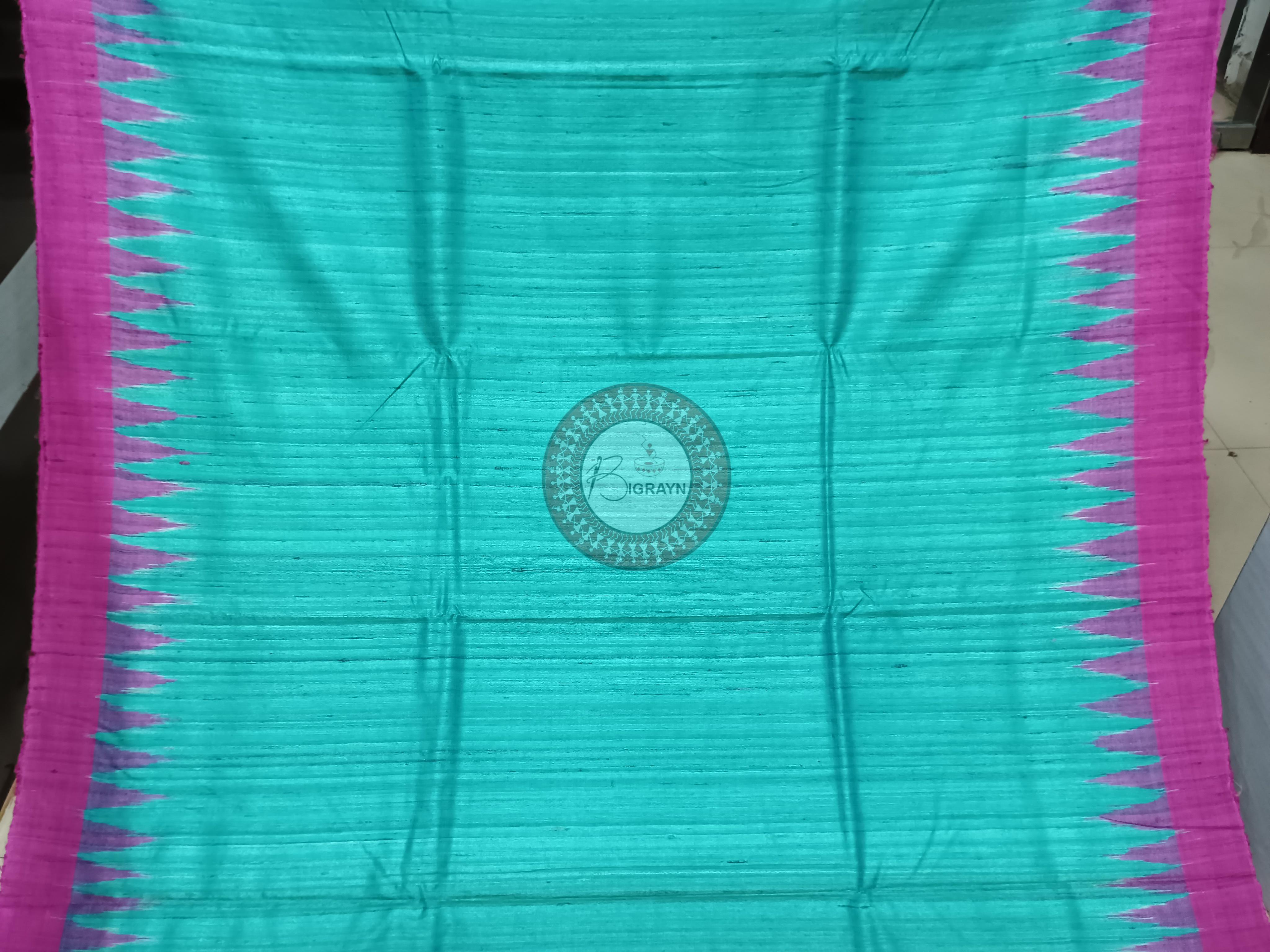 Rama Green Magenta Ghichha Gopalpur Tussar Silk Saree