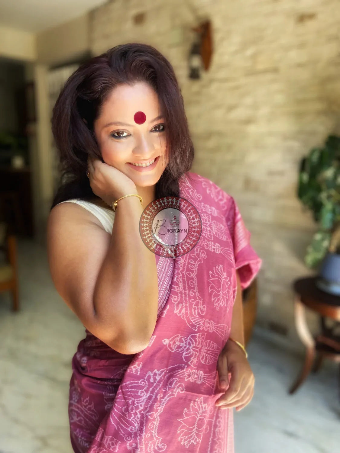 Tulasi Vrindavan Natural Dye Sambalpuri Silk Saree