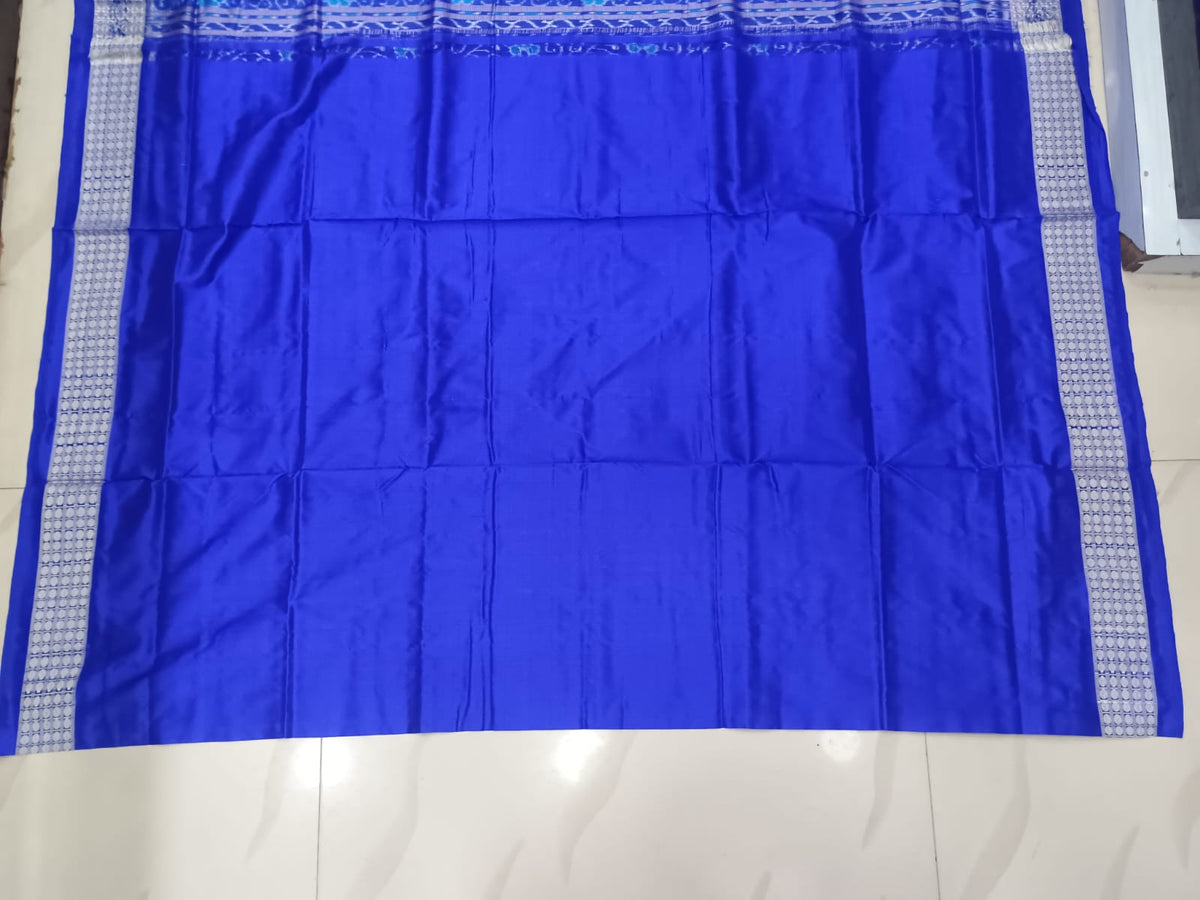 Ink Blue Blue Pasapali Sambalpuri Silk Saree