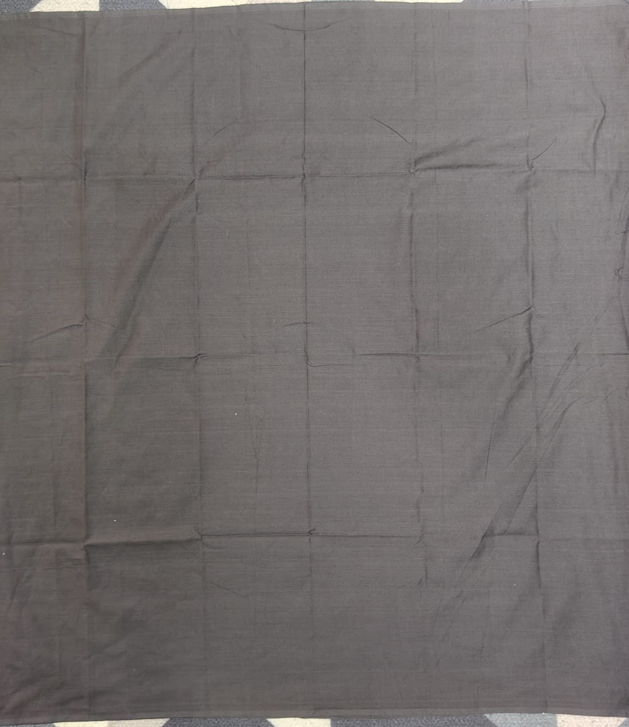 Yellow Black Doll Design Handwoven Odisha Ikat Unstitched Dress Material Set (Top 2.5m, Dupatt2.5m, Bottom 2m)