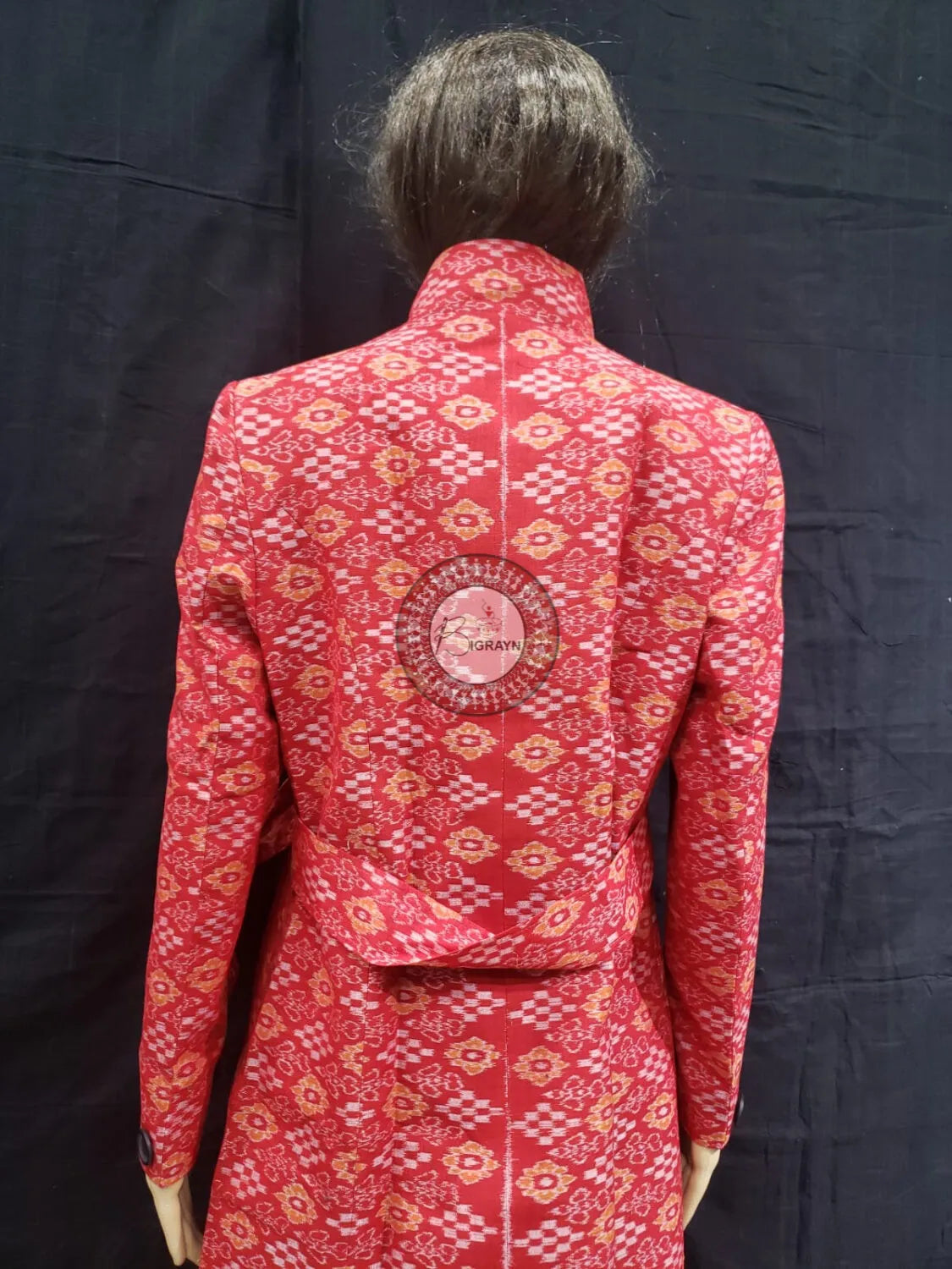Red  Pasapali Flower Bandha Women’s Blazer