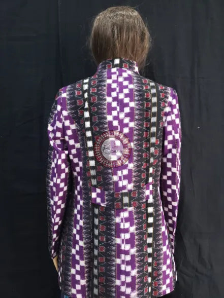 Purple Black Pasapali Bandha Women’s Blazer
