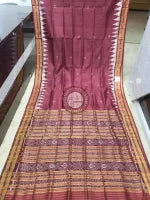 Maroon Buti Kumbha Khandua Silk Saree