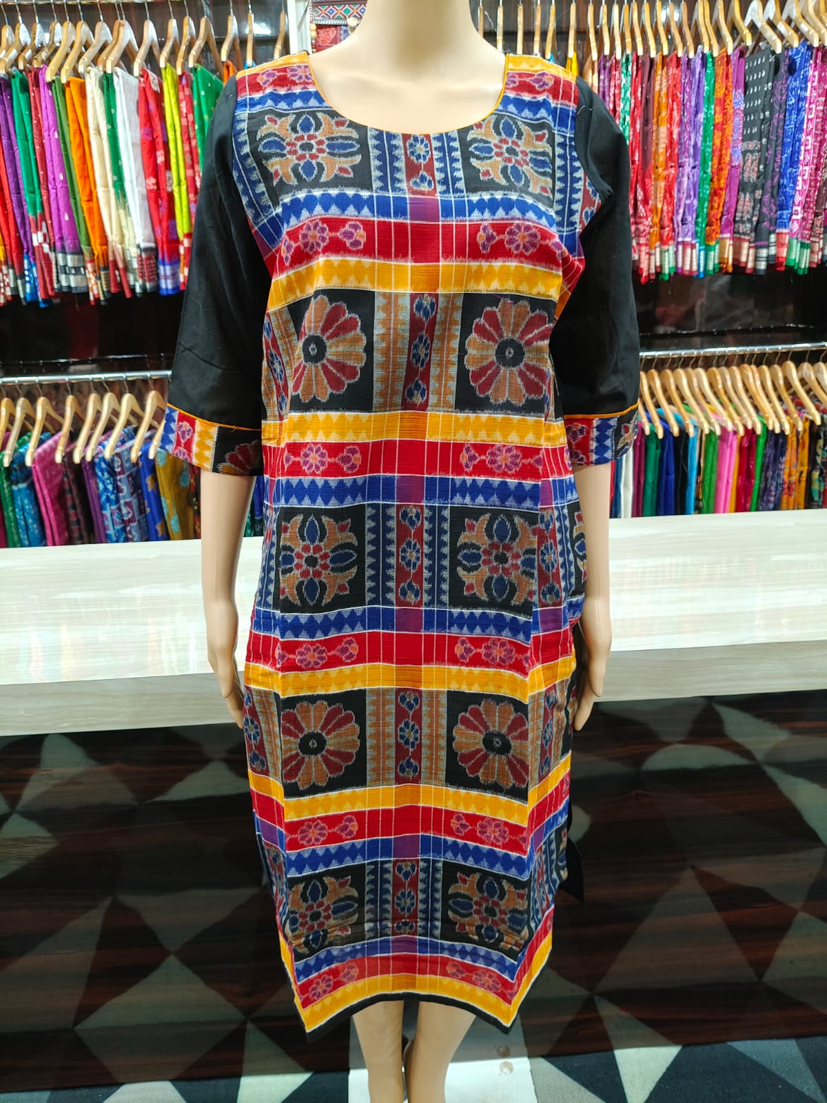 Multi Colour Utkal Laxmi Designer A-Line Kurti