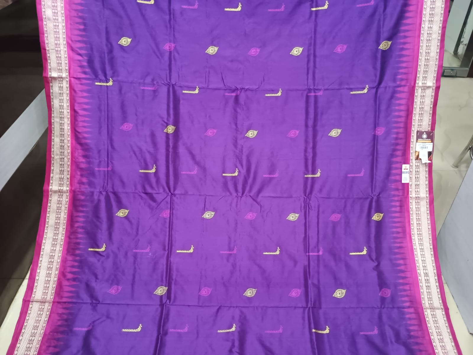 Purple Magenta  Rasleela Exclusive Sambalpuri Silk Saree