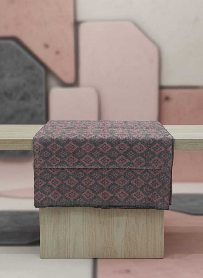 Grey Red White Pasapali Design Sambalpuri Fabrics