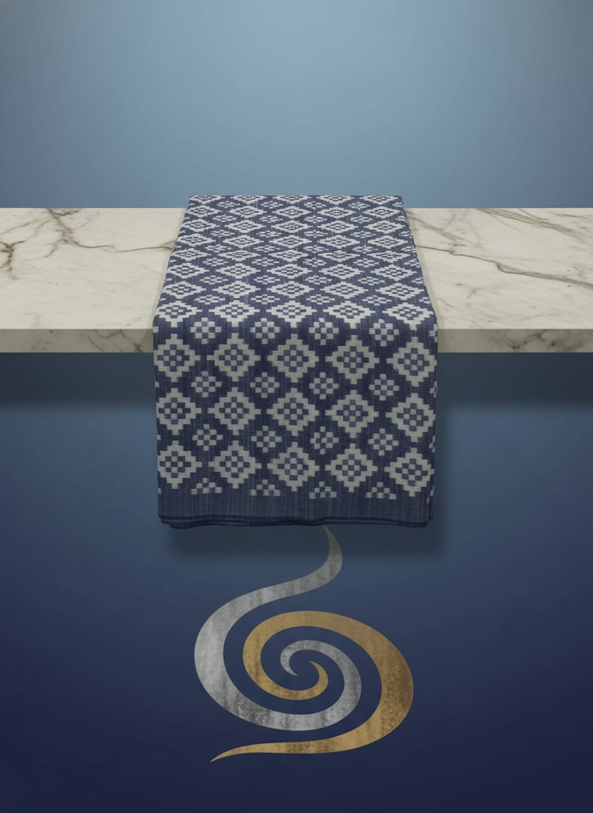 Lavender Grey White Pasapali Design Sambalpuri Fabrics