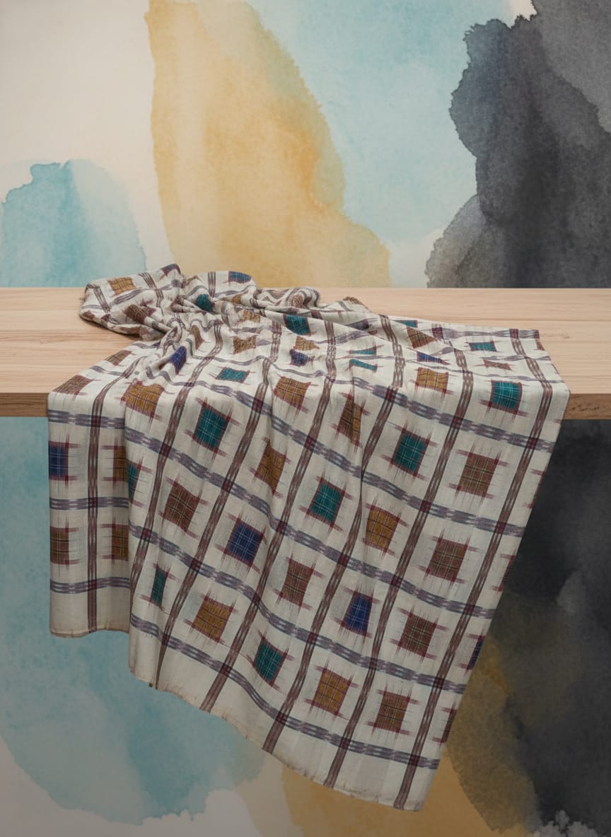 Off White Multi Colour Aswini Design Sambalpuri Fabrics