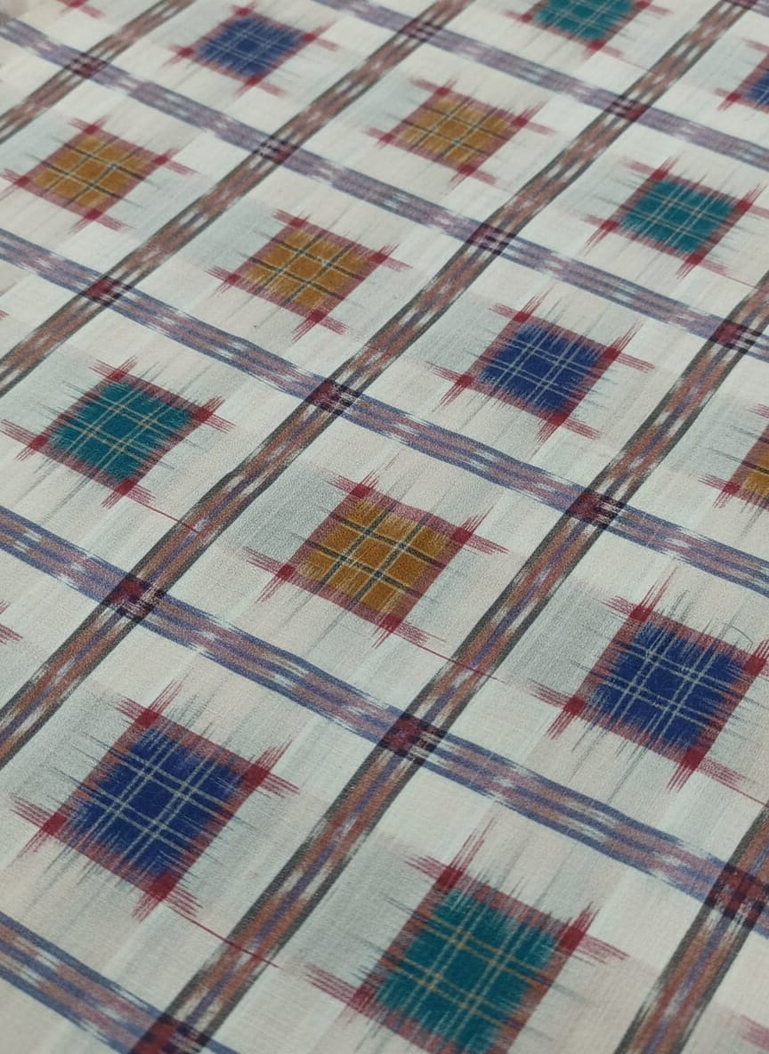 Off White Multi Colour Aswini Design Sambalpuri Fabrics
