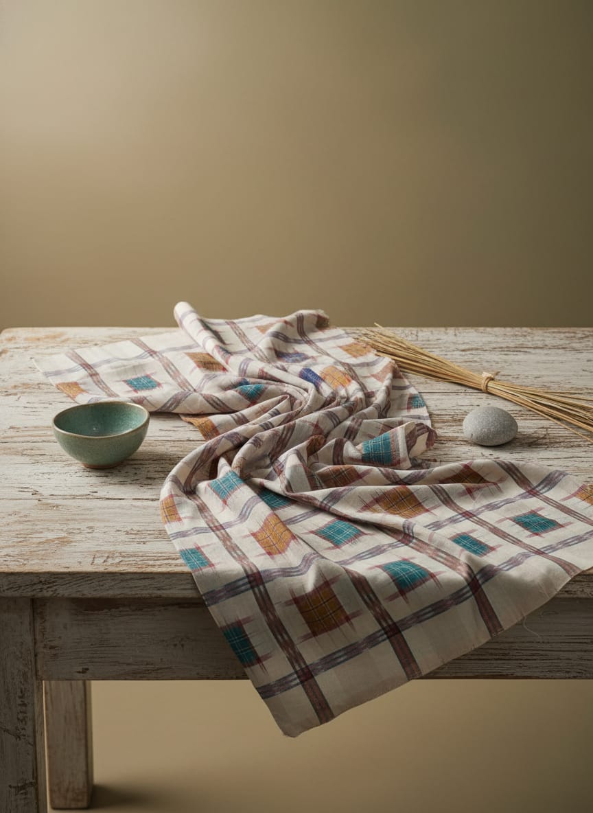 Off White Multi Colour Aswini Design Sambalpuri Fabrics