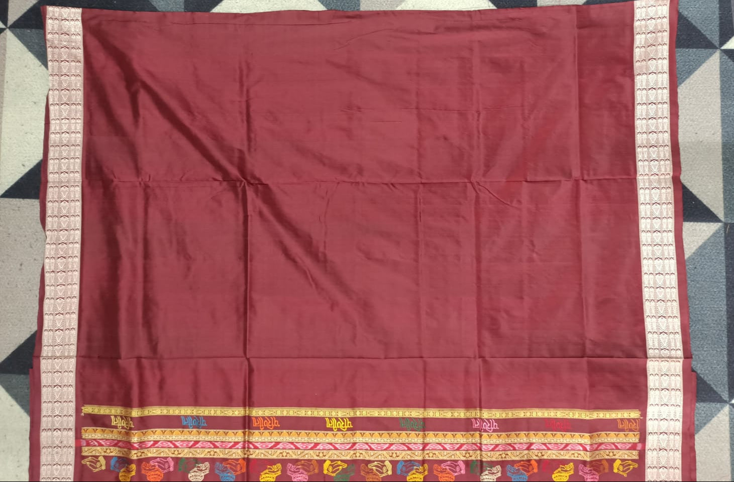 Red Coffee Parinita(Marriage ) Exclusive Sambalpuri Silk Saree
