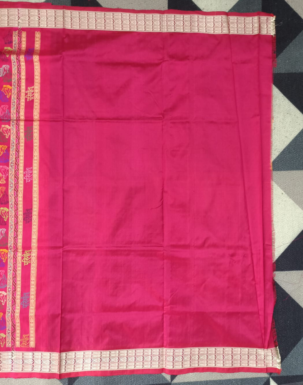 Orange Magenta Parinita(Marriage ) Exclusive Sambalpuri Silk Saree