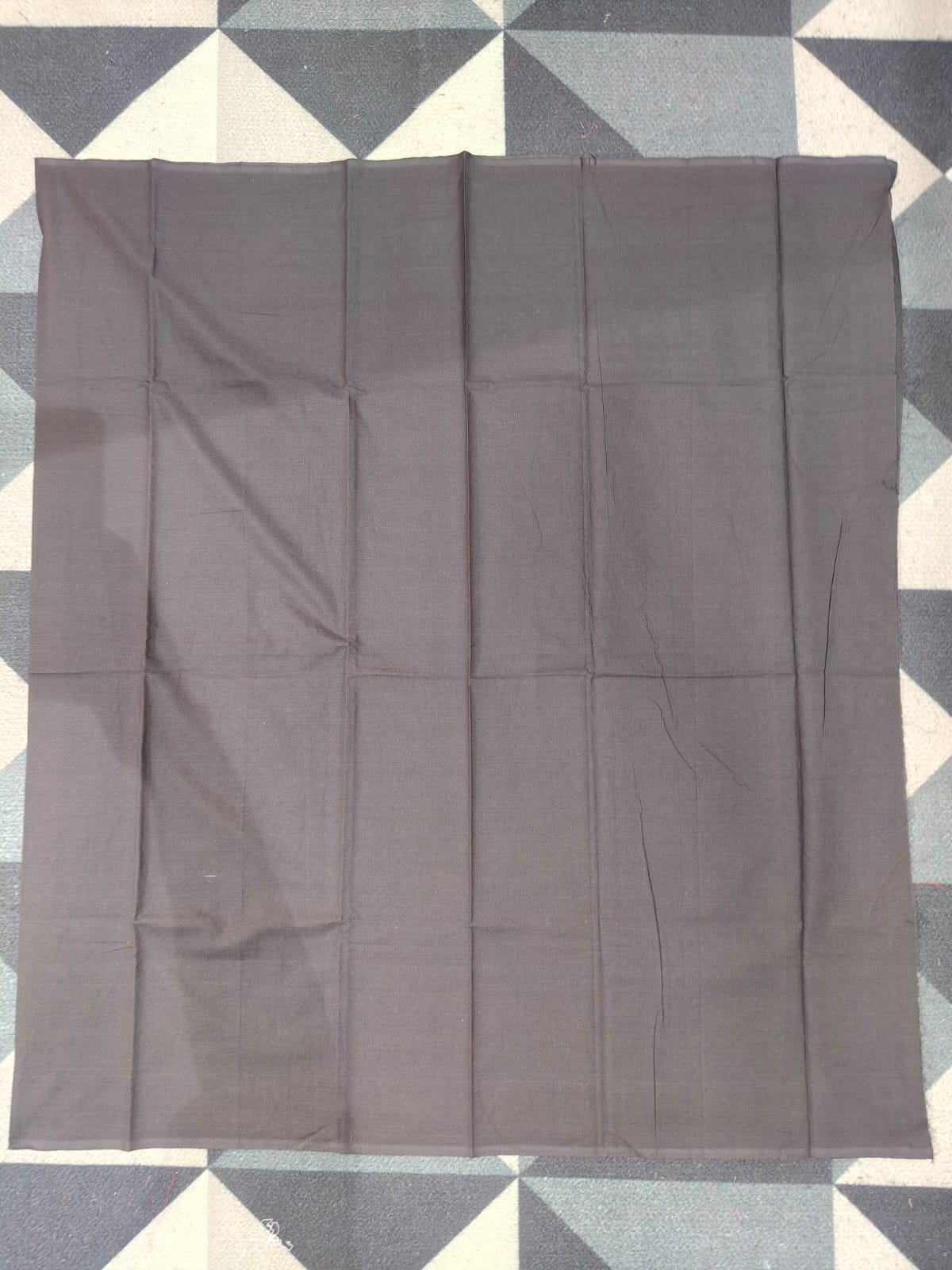 Red Black Doll Design Handwoven Odisha Ikat Unstitched Dress Material Set (Top 2.5m, Dupatt2.5m, Bottom 2m)