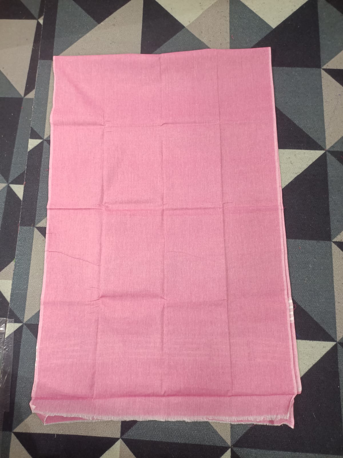 Magenta Light Pink Handwoven Odisha Ikat Unstitched Dress Material Set (Top 2.5m, Dupatt2.5m, Bottom 2m)