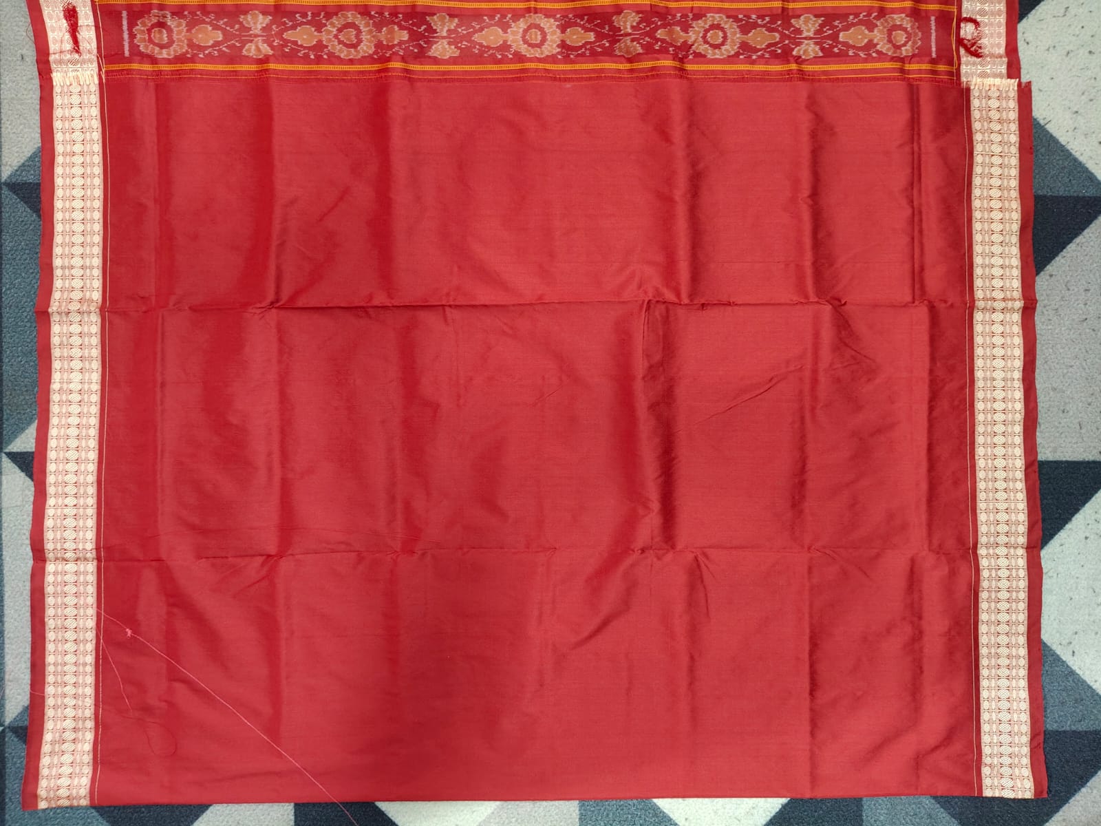 Peach  Maroon Mini Buti  Bomkai Silk Saree
