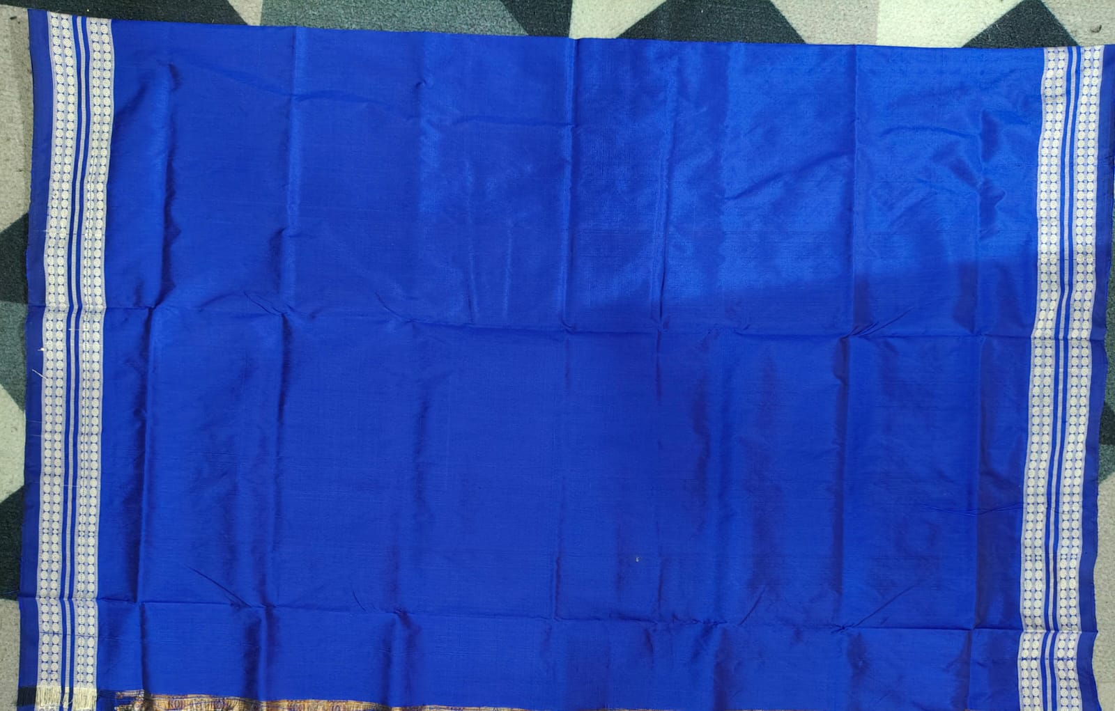 Magenta Blue Mini Buti  Bomkai Silk Saree