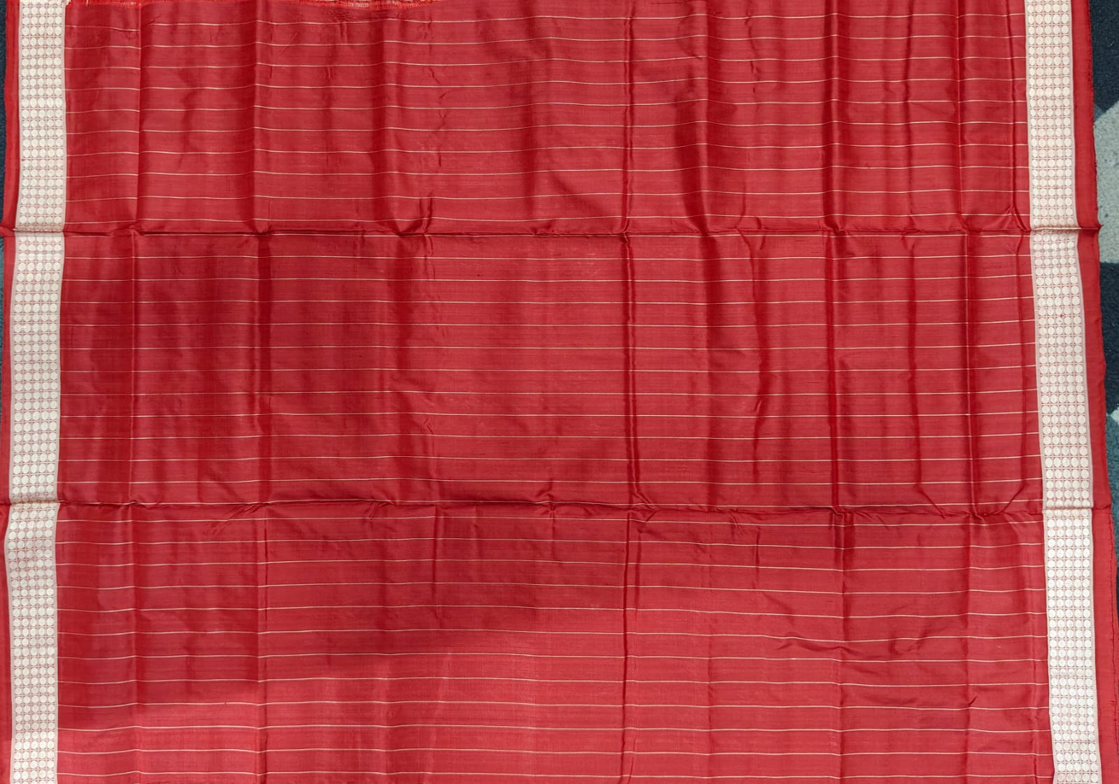Black Red Full Body Box Tribal & Scot Tree  Design Sambalpuri Silk Saree
