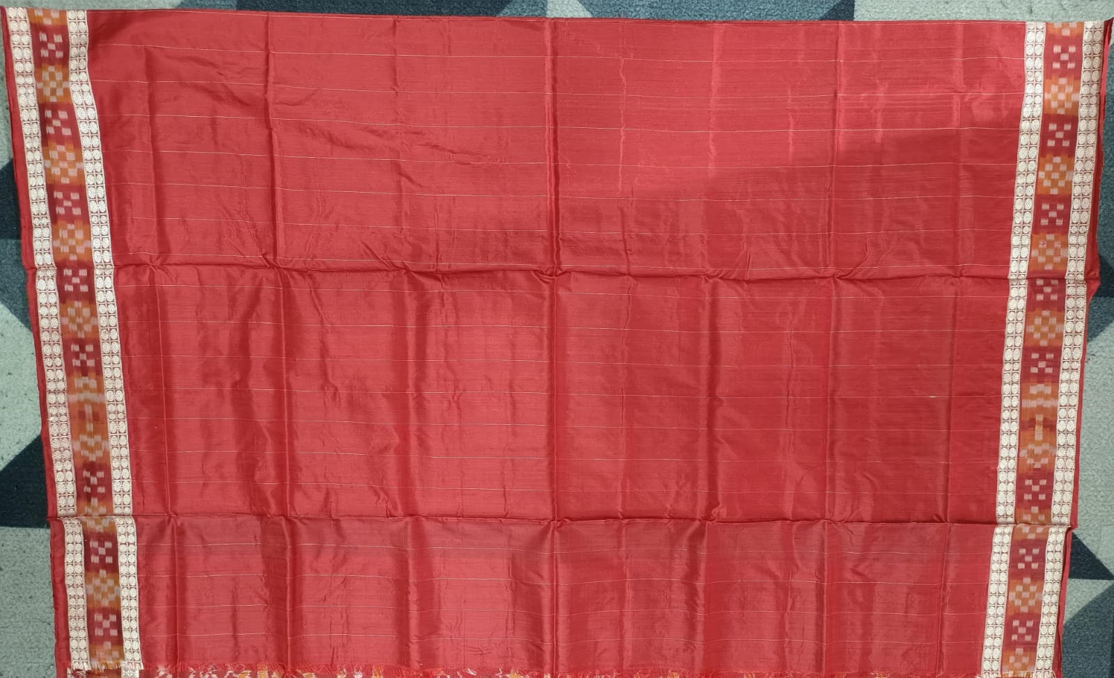 Black Maroon Sakta Border Bomkai Silk Saree