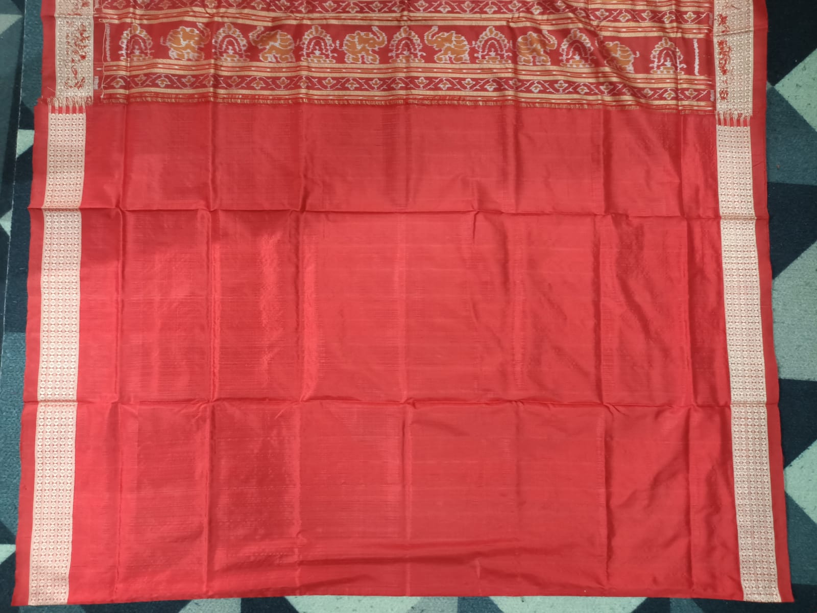 Coffee Maroon Akhanda Dipa & Scot Pasapali  Design Sambalpuri Silk Saree