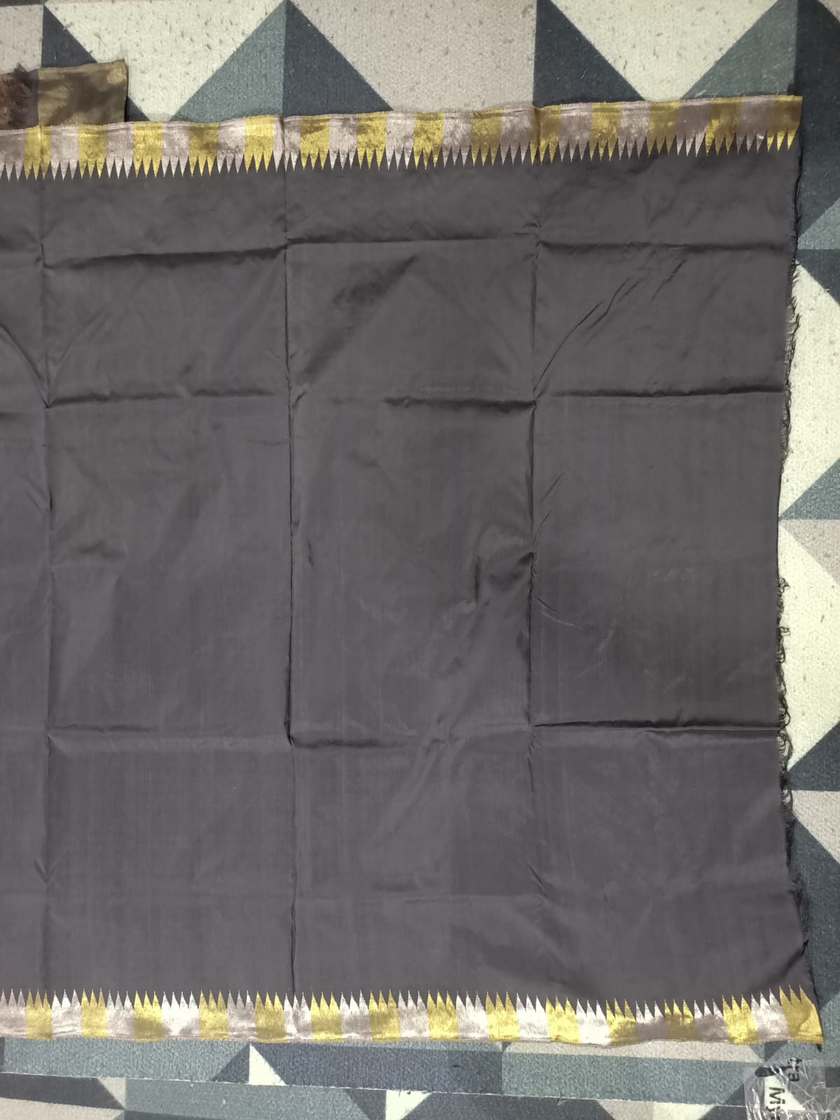 Black Golden & Silver Partly  Phoda Kumbha Tissue Sambalpuri Silk Saree