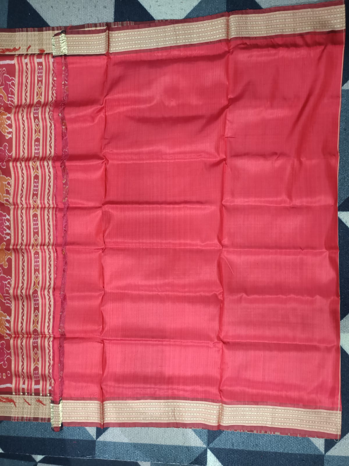 Purple Maroon Butterfly & Birds Design Mulberry Silk Saree
