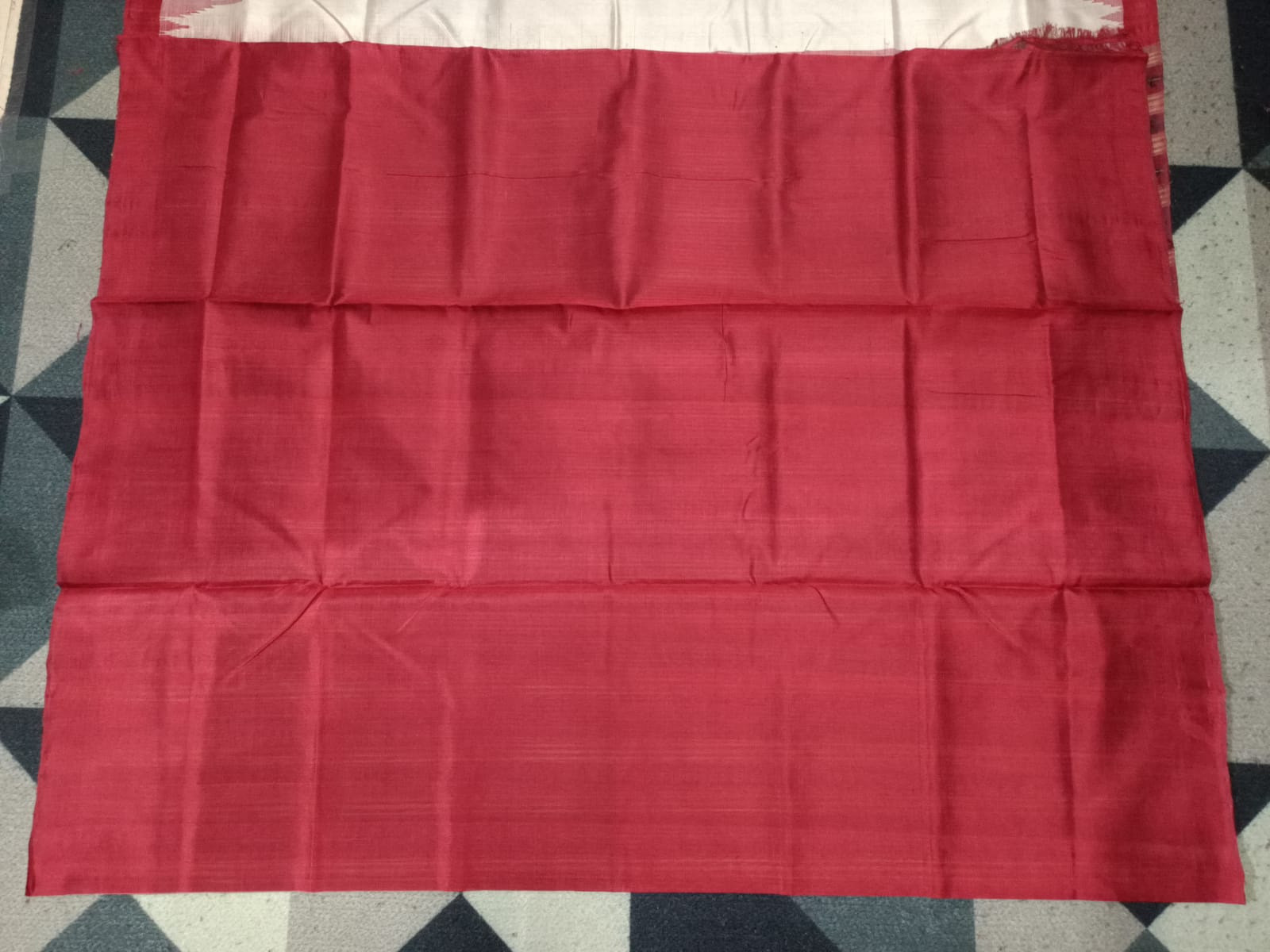 Tusserite Maroon Phoda Kumbha Tusser Silk Saree