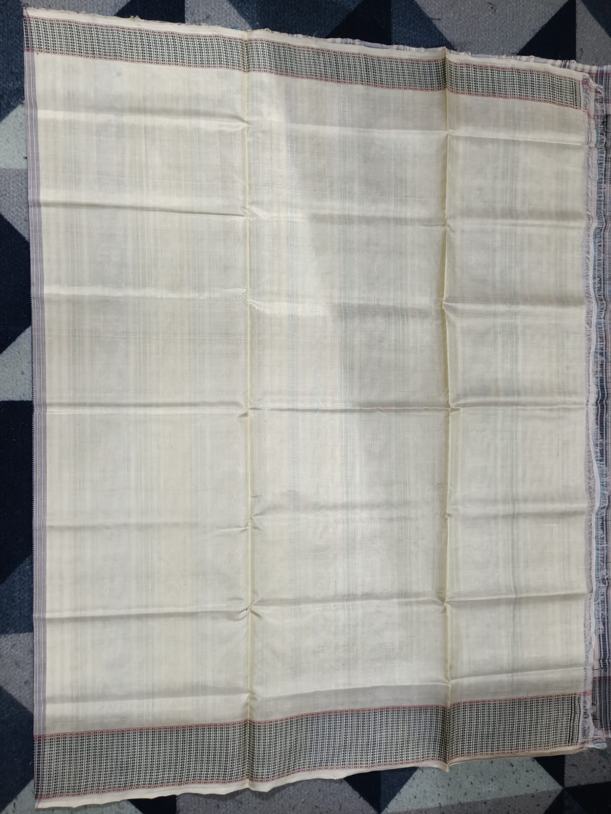 Black Tussarite Phoda Kumbha Tusser Silk Saree