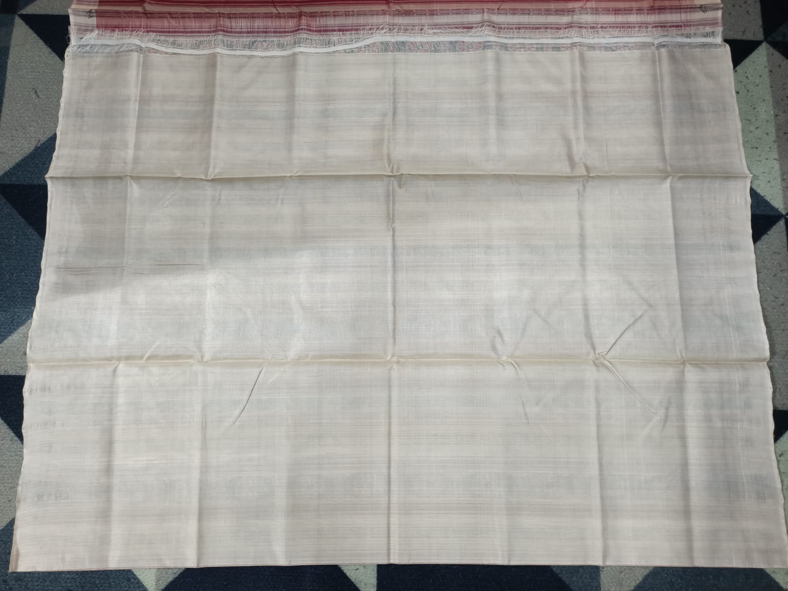 Maroon Cream Phoda Kumbha Tusser Silk Saree