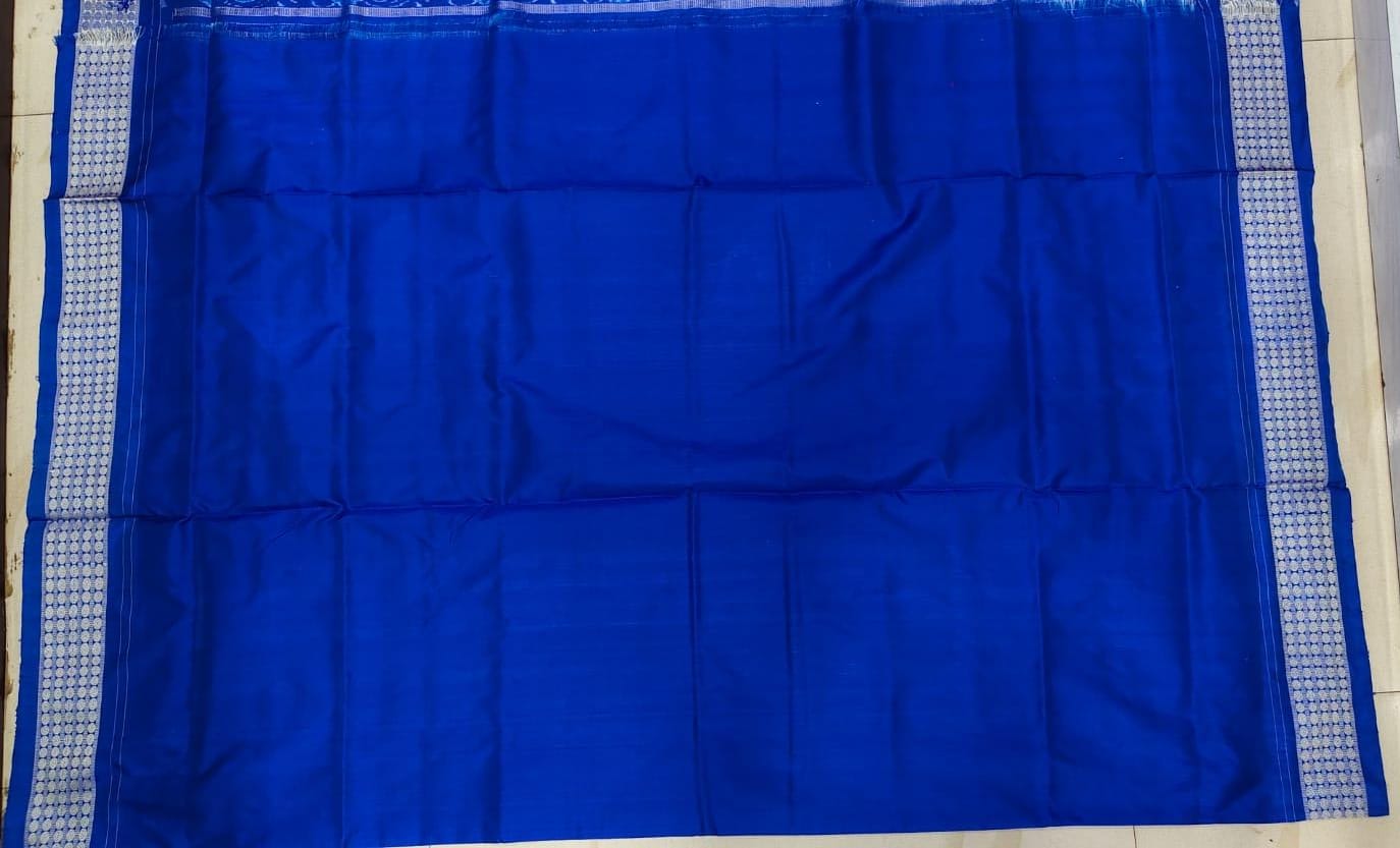 Magenta Blue Nabakothi  Design Sambalpuri Silk Saree