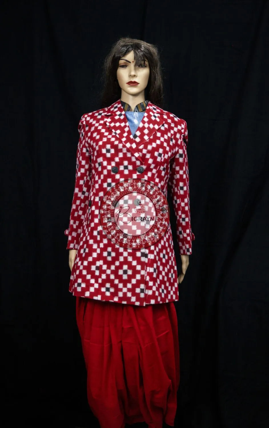 Red Black Pasapali Women’s Blazer