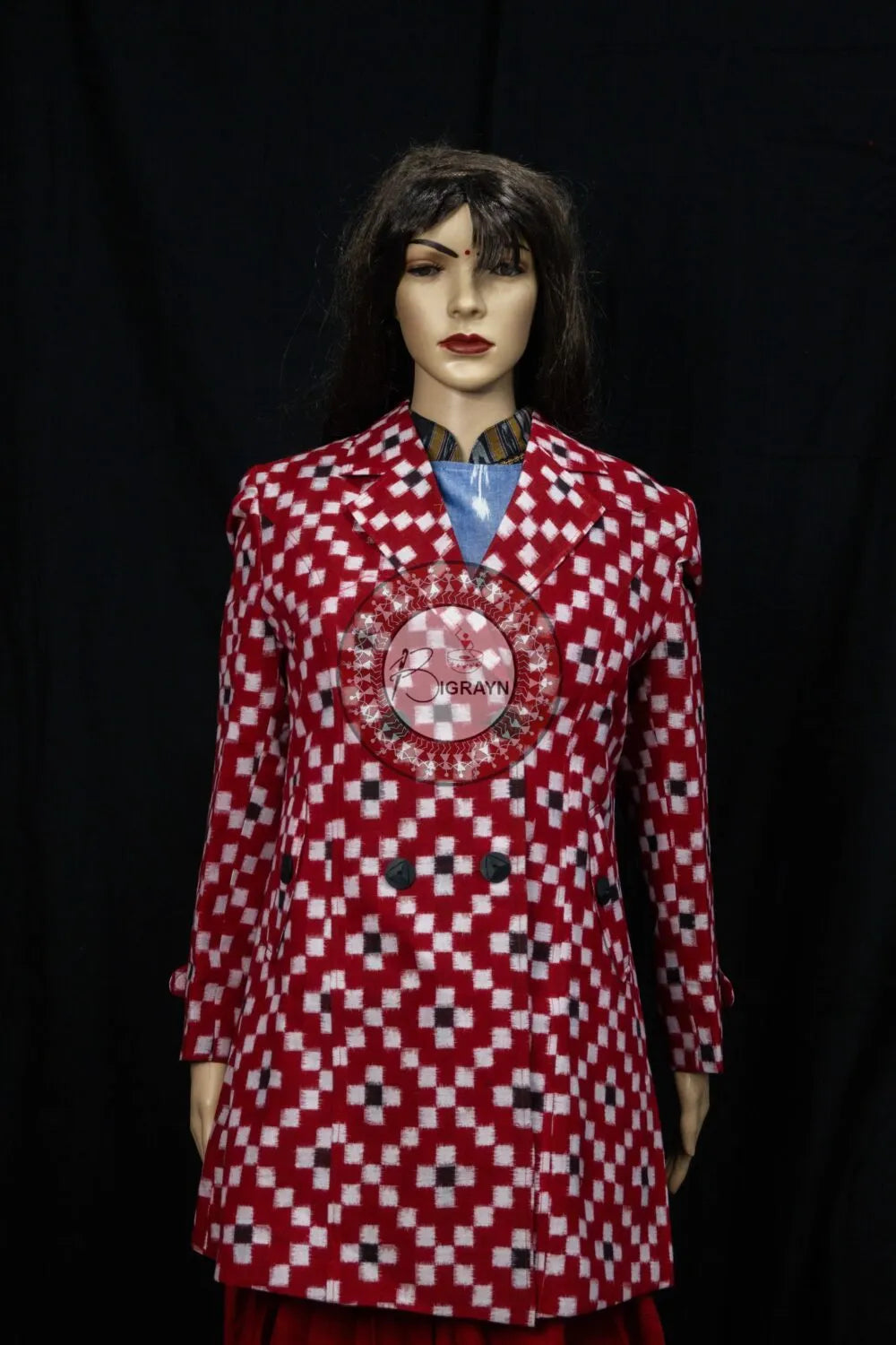 Red Black Pasapali Women’s Blazer