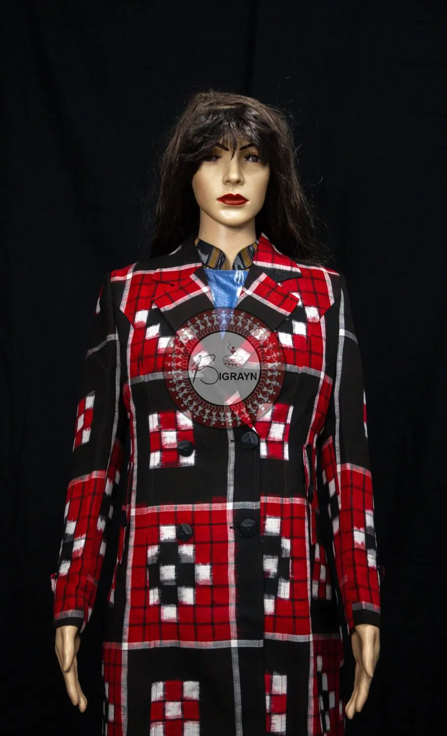 Red Black Kuthi Pasapali Women’s Blazer